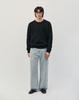 WORK ON BODY OFF Morbi Semi Oversized Plain Long Sleeve Knit [Black]