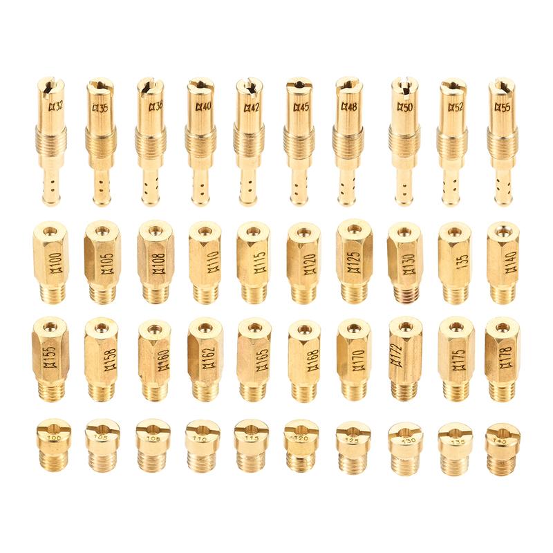 40Pcs Motorcycle Carburetor Main Slow Pilot Jet Kit for PWK Keihin OKO CVK SCL-2018090002-ZH-T-01/02 SCL-2018090001/03-ZH-T-0101
