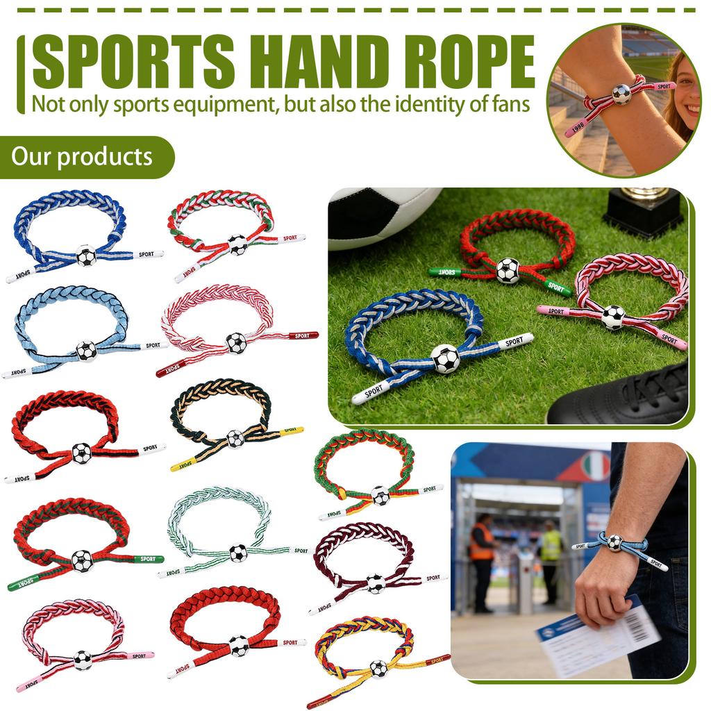 Football Star Woven Bracelet Souvenir