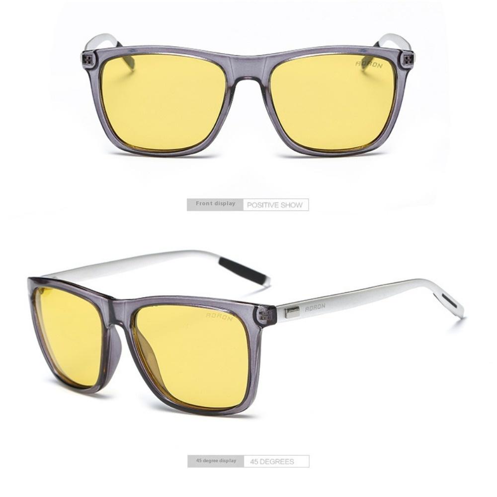 aoron Polarisierte Sonnenbrille für Herren und Damen Aluminium-Magnesium-Brillenbügel Sonnenbrillenbox Fahrsonnenbrille Nachtsicht