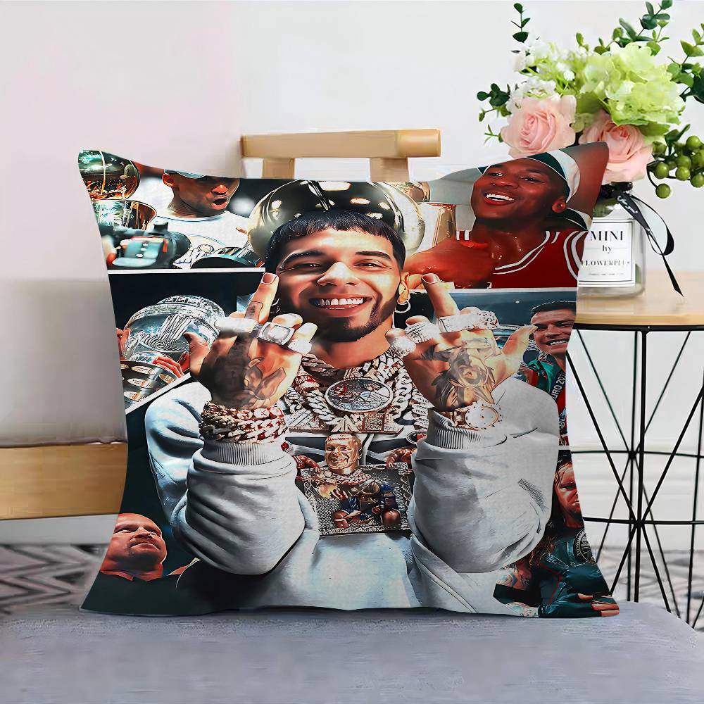 Rapper Real A-Anuel AA Cushion Cover Pillowcase Upholstery Sofa Throw Pillow Home Decor Pillowcas