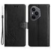 For Honor 400 Pro 5G (Global) Leather Wallet Case Butterfly Flower Imprinted Phone Cover with Strap