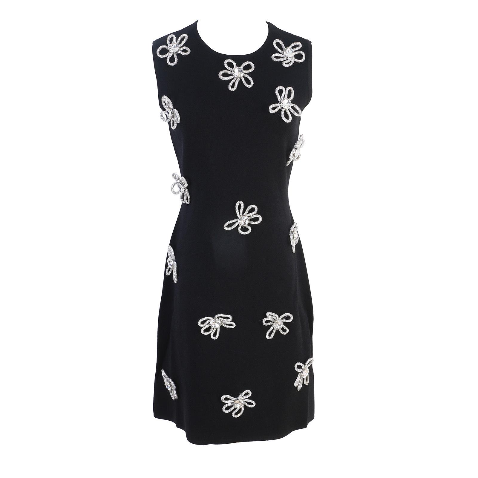 

European-American Fashion Sleeveless Round Neck Bow A-line Evening Dress L