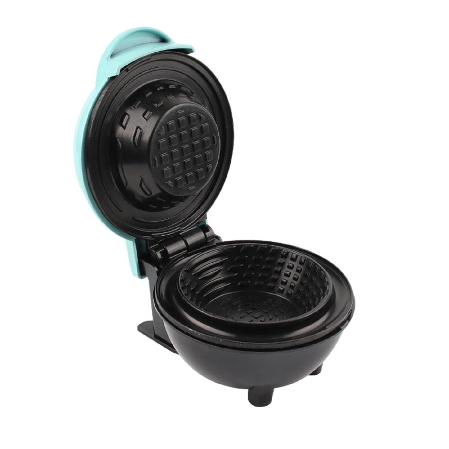 

Mini Electric Waffle Maker for Home Use, a Great Gift for Kids, Perfect for Making Your Own Waffles, and Can Also Be Used to Hold Ice Cream Regular Version синій