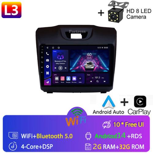 2 Din Android 14 Car Radio For Chevrolet TrailBlazer 2 2012-2016 For Isuzu D-MAX 2 2012-2018 Multimedia Player Wireless Carplay