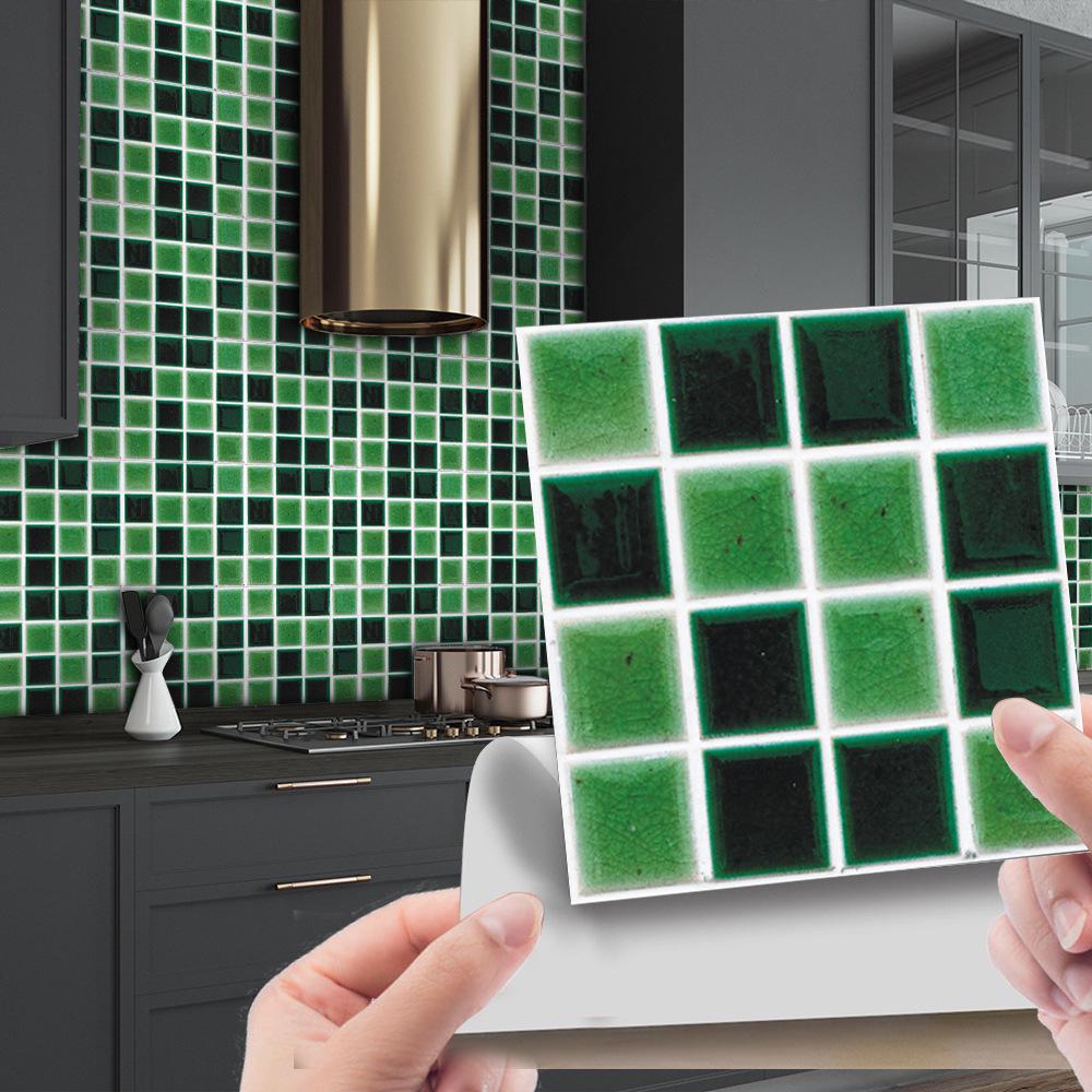 3D Mosaic Tile Sticker - Creative, Bright Film, DIY Wall & Floor Decor