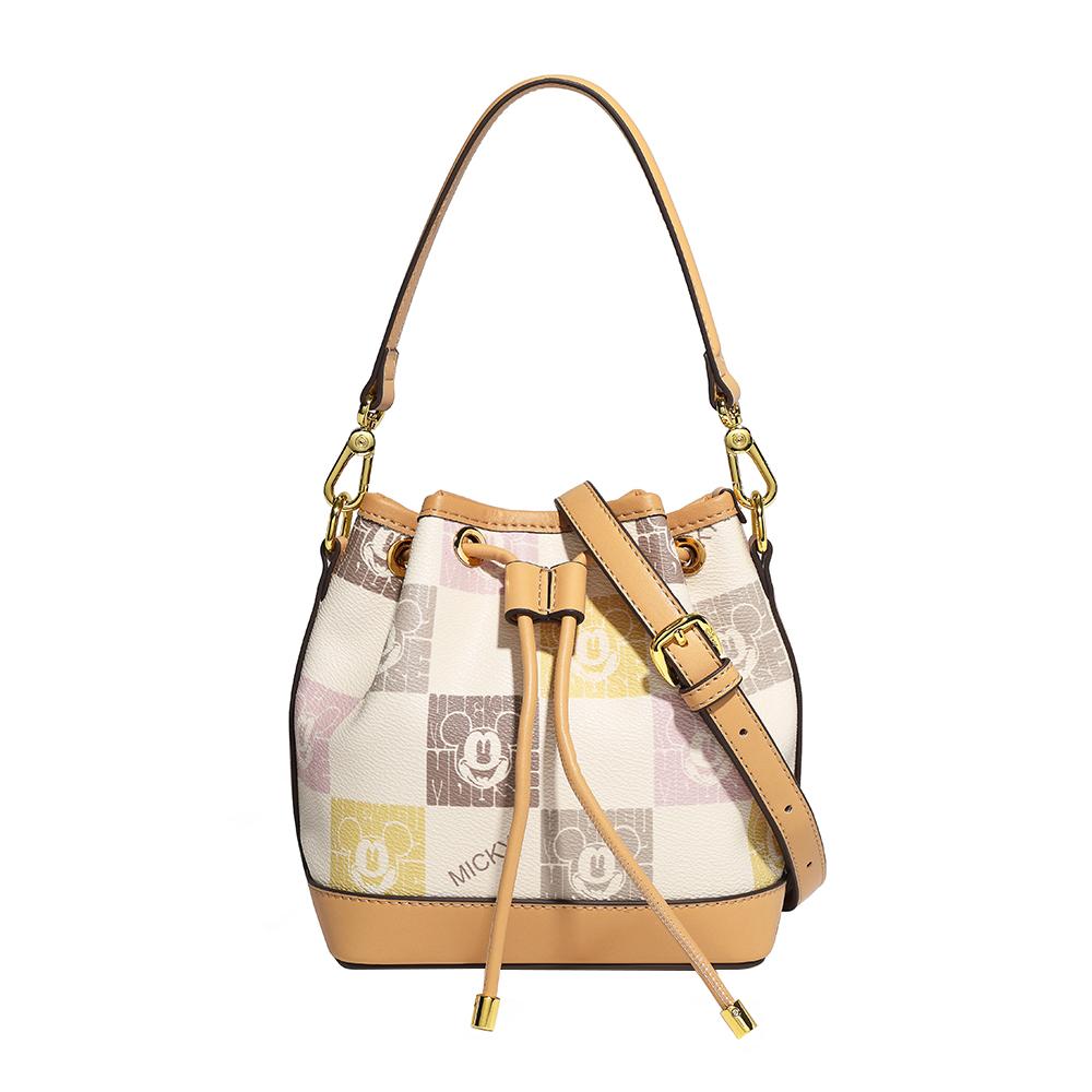 New Disney PU Bucket Bag, Shoulder Bag, Crossbody Bag, Handbag Women's Khaki BMK-71617P