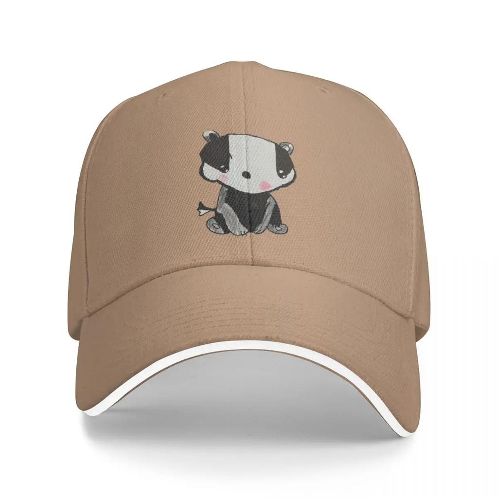 Badger - Cute Cartoon Kid DrawingCap Baseball Cap summer hat New In The Hat Designer Hat Boy Child Women's