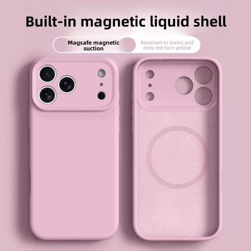 al Liquid Silicone Magnetic Phone Case For For Iphone 17 16 1 14 13 12 Pro Max Plus 17 Air For Soft Protection Cover