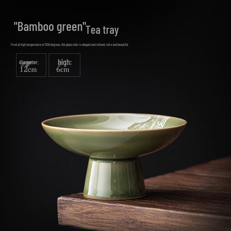 Ceramic High-Footed Snack and Dessert Plate