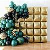 25PCS Gold and Silvery Square Foil Balloon Wall Backdrop Double Sided Balloon Arch Garland Kit for Anniversary Engagement Party
