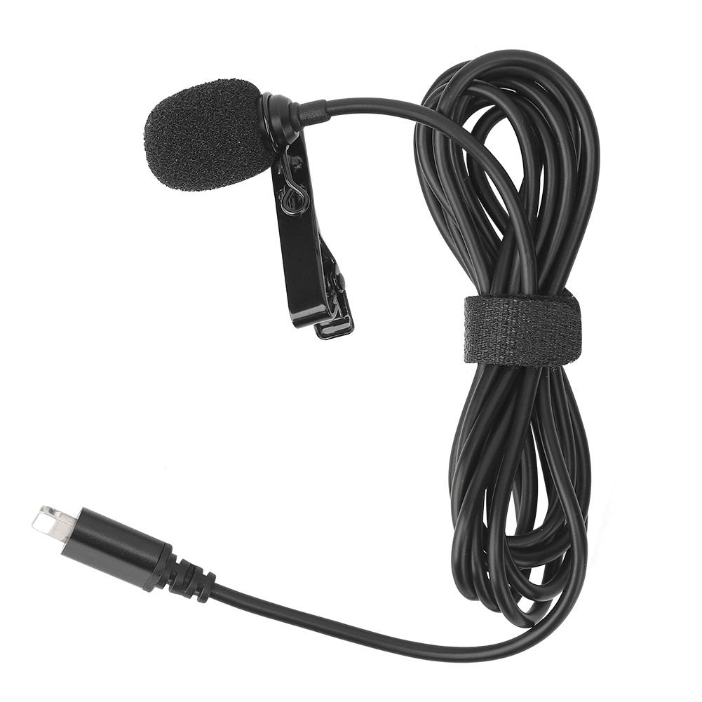 Clip On Collar Microphone Wired Microphone Suitable for iPhone Living Interview  High Quality