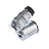 60x Eye Jeweler Loupe with LED UV Light Pocket Magnifying Glass Jeweler Magnifier Adjustable Focus Mini Microscope for Gem Coins