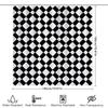Modern Bathroom Decor: Bold Black White Checkered Shower Curtain Set For Bathrooms Waterproof Fabric With Hook Rings (205X183Cm)