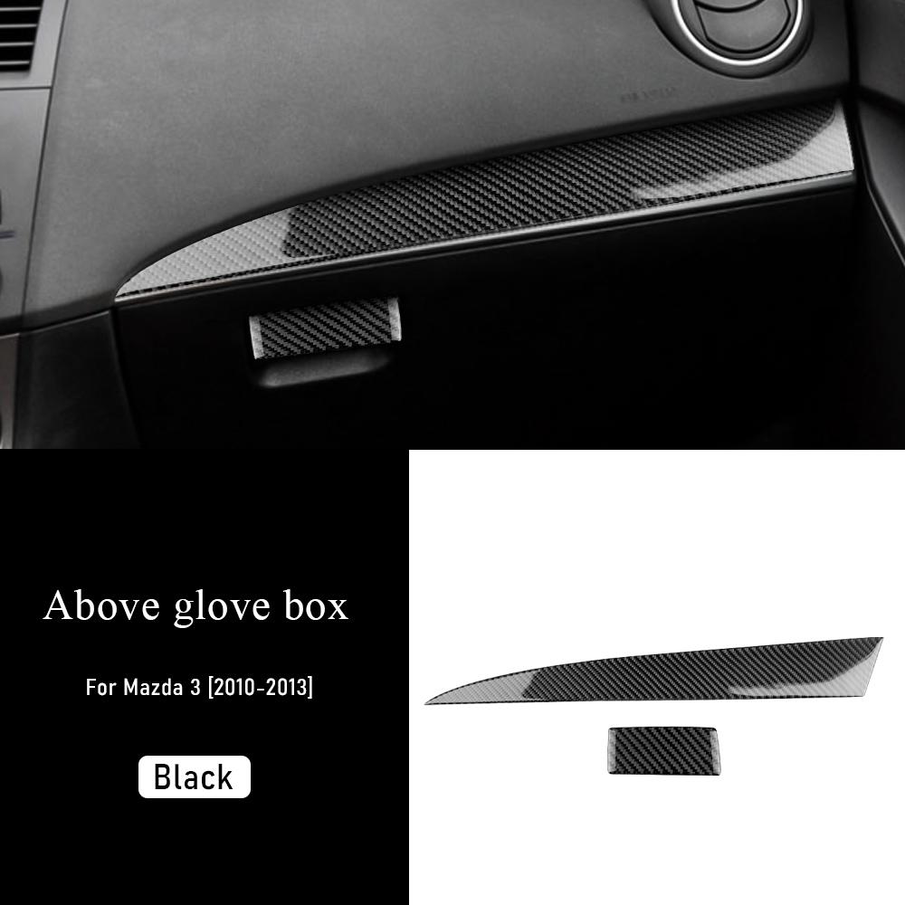 Real Soft Carbon Fiber For Mazda 3 2010 2011 2012 2013 Co-pilot Dashboard Holder Trim Interior Cover Sticker Car Accessories