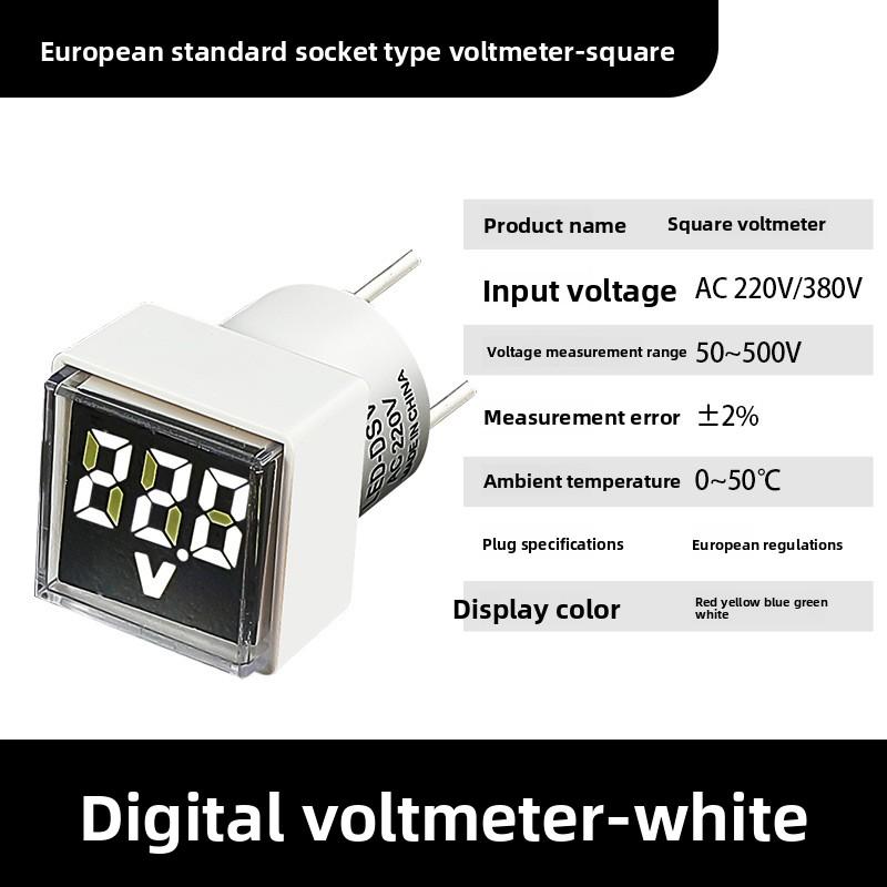 

Digital AC Voltmeter Indicator, Digital Voltmeter, No Wiring Required, Euro Plug, Voltage Measurement RangeAC220V/230V