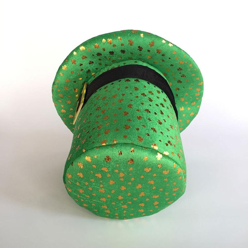StPatrick Day Green Hat & Bowtie Set Shamrock Hat Irish National Day Celebration Party Flat Top Hat Carnival Accessories