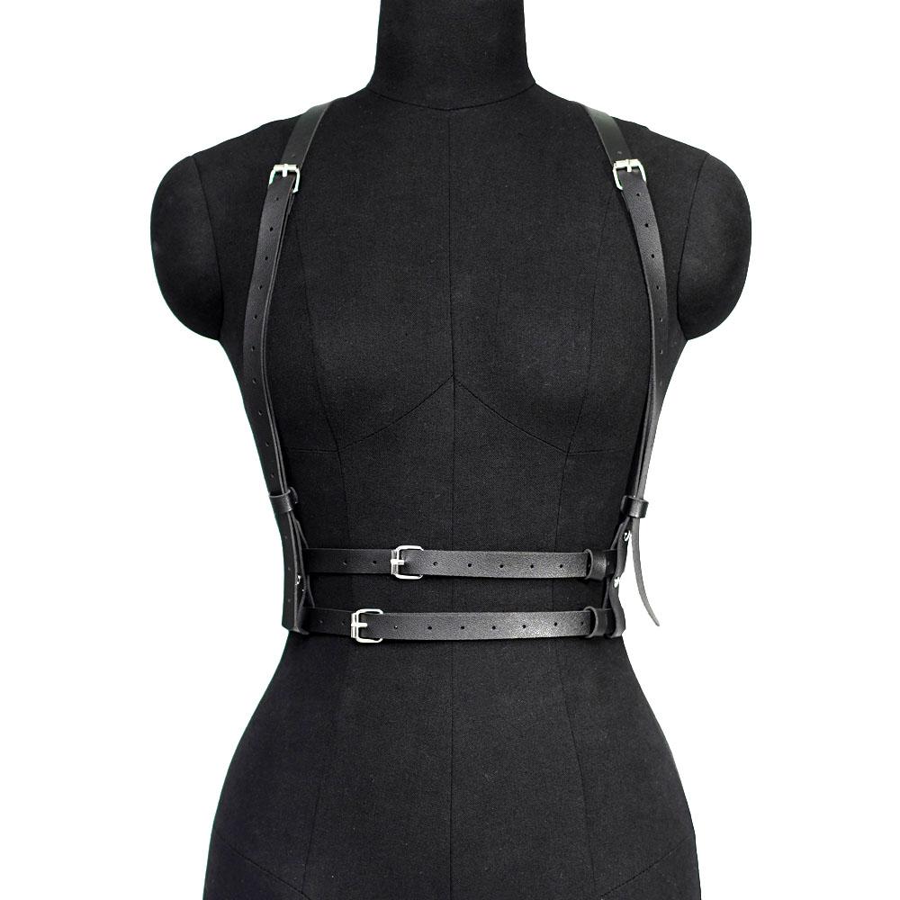 Fashion Harness belt Harness Corset Leather Lingerie Bondage Lingerie Body Harness Fetish Clothing Gothic Suspenders for Women