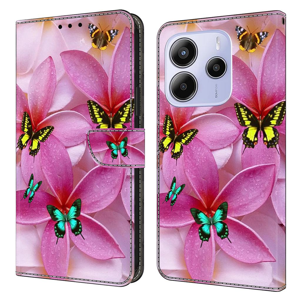 For Xiaomi Redmi Note 14 5G Wallet Case Pattern Printing Stand Leather Flip Phone Cover