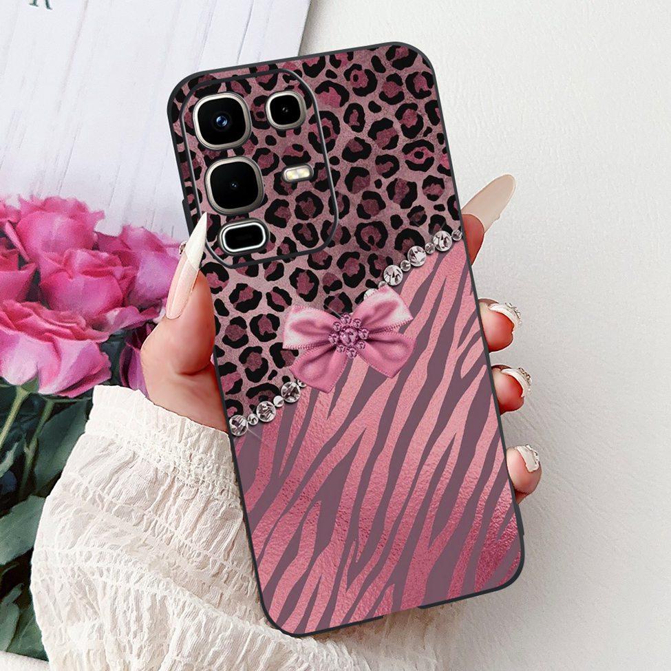 Per Infinix Note 50s X6870 Cover Posteriore Per Infinix Note 50s 5G Custodia Silicone Moda Lusso Fiori Gatto Carino Dipinto Divertente Paraurti