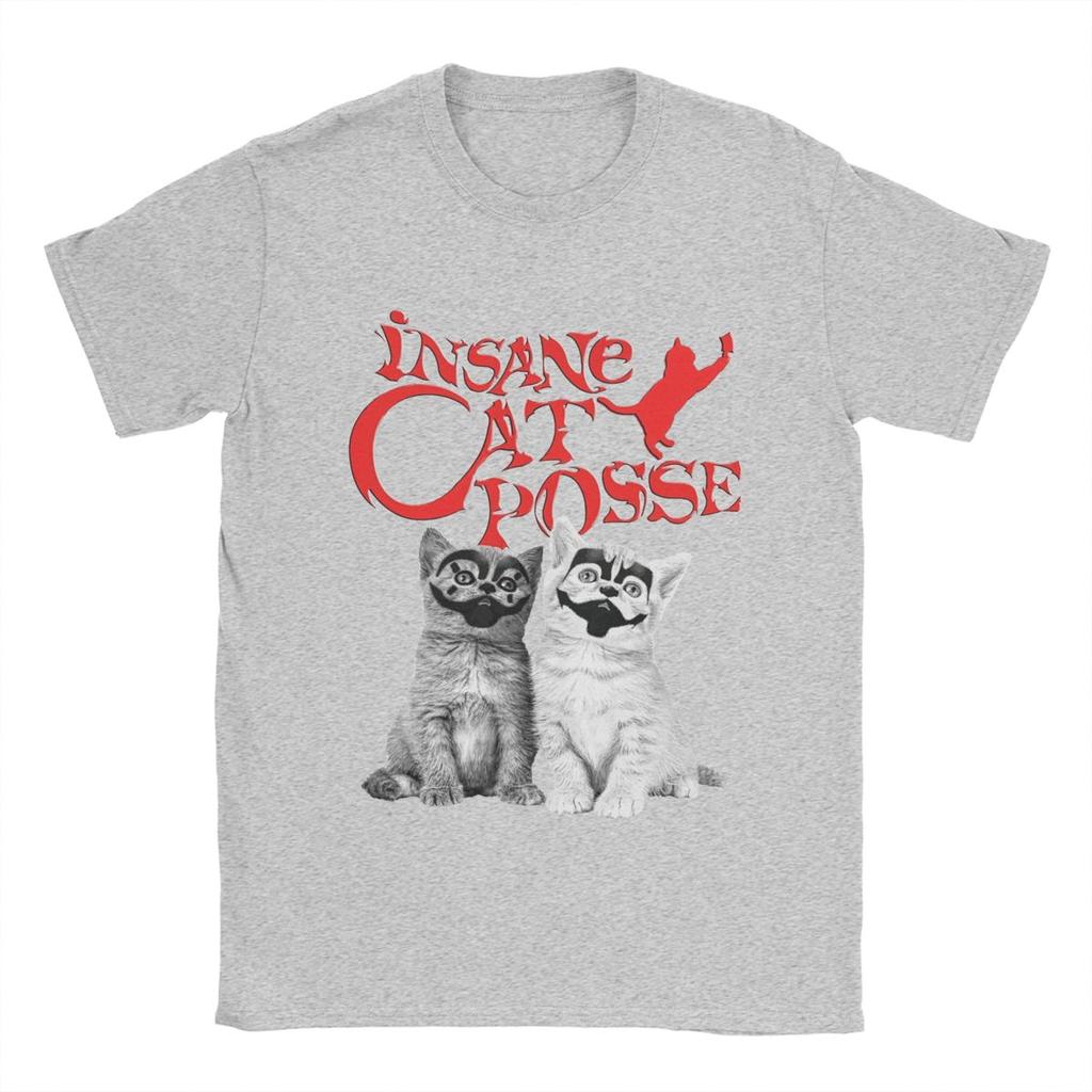 Tričko Insane Clowns Cat Posse pro muže 100% bavlna Vtipná trička s kulatým výstřihem Krátký rukáv Oblečení 4XL 5XL 6XL