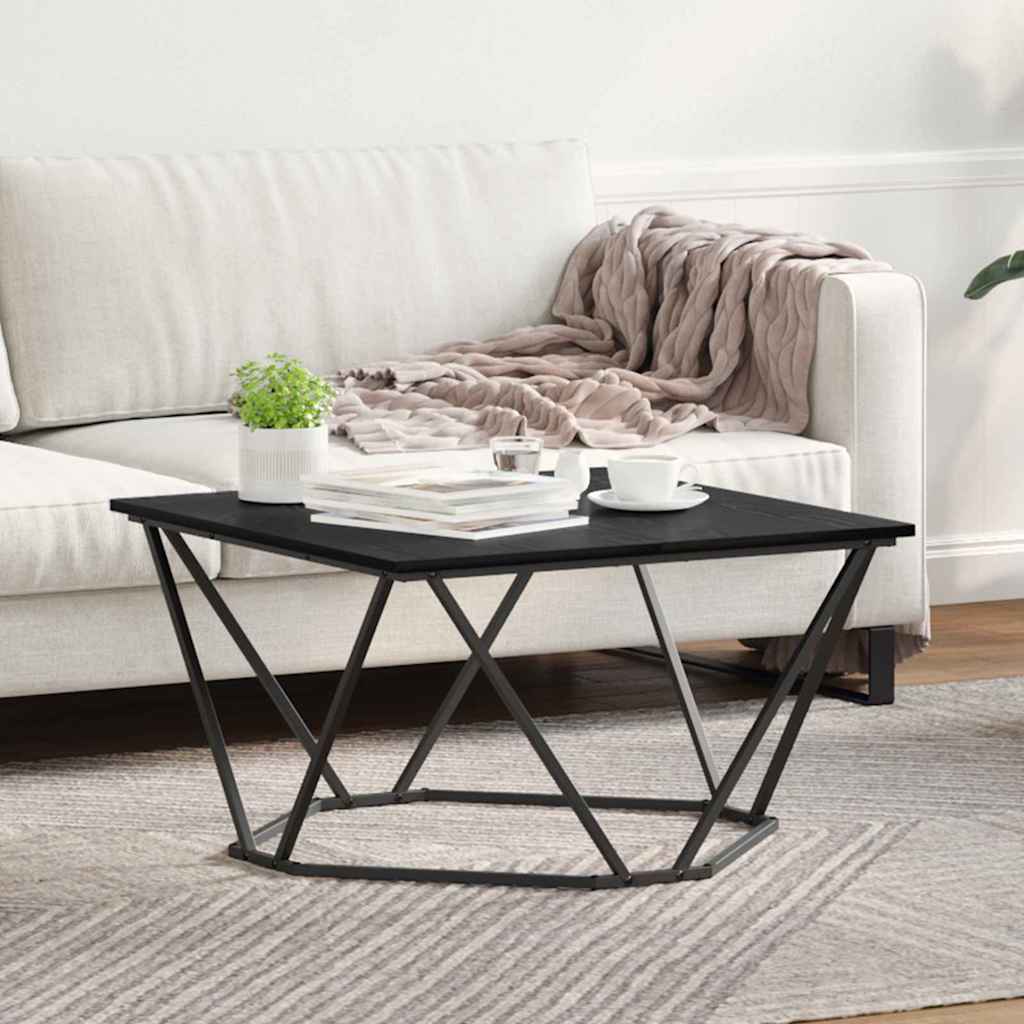 Coffee Table Black Oak Look 80 x 80 x 45 cm