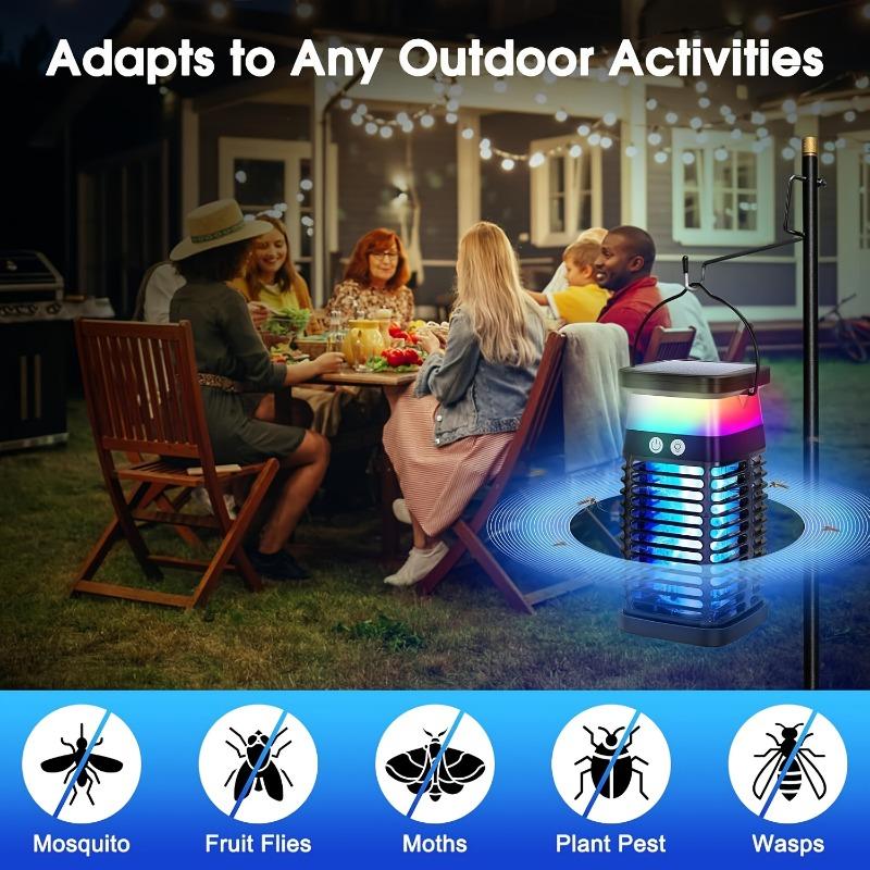 Tueur d'insectes UV d'extérieur avec luminosité à plusieurs niveaux, économe en énergie et respectueux de l'environnement, jardin balcon, usage intérieur