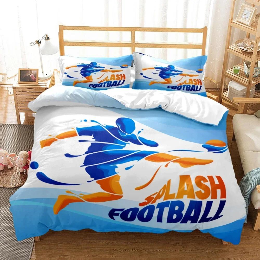 3D Print Football Soccer/ Football Comfortable Duvet Quilt Cover Pillowcase Bedding Set Children Bedroom Decoration Home Textile