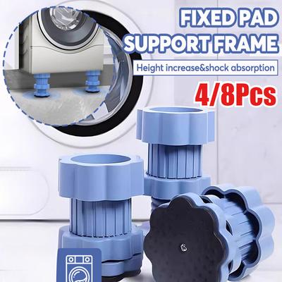 Almohadillas de pie para lavadora de altura ajustable, base antivibración para refrigerador, almohadilla fija antideslizante, soporte de amortiguadores