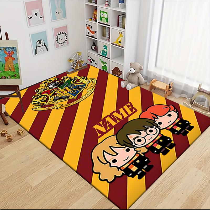 Custom Name "Harry Potter Adventure" Carpet Rug Customizable Soft Washable Anti-Slip Home Living Room Sofa Mats Personalized Rug. 090938