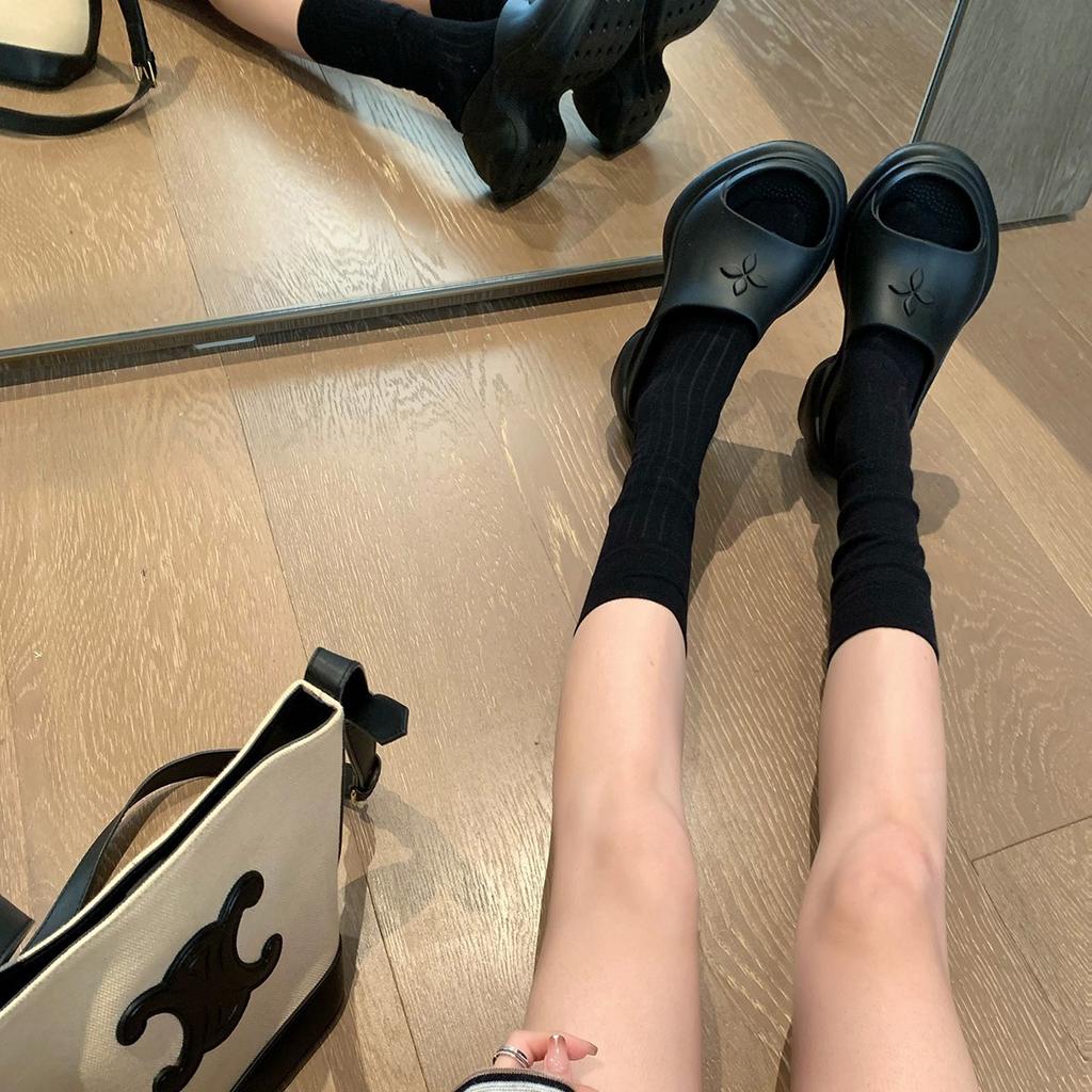 Lovanson, Fashionable, Fine Inner Height Increase, Thick-soled EVA Versatile Soft-soled Beach Slippers, Women's New Summer Outer Wear