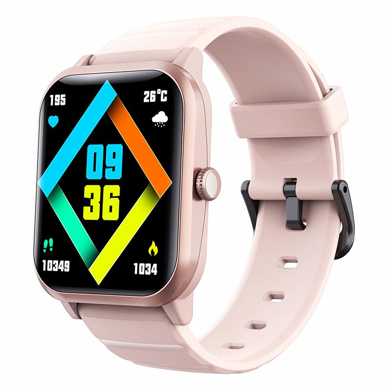 

F33 Blood Sugar Heart Rate Monitor 1.91-inch Smart Watch,Silicone Strap Pink