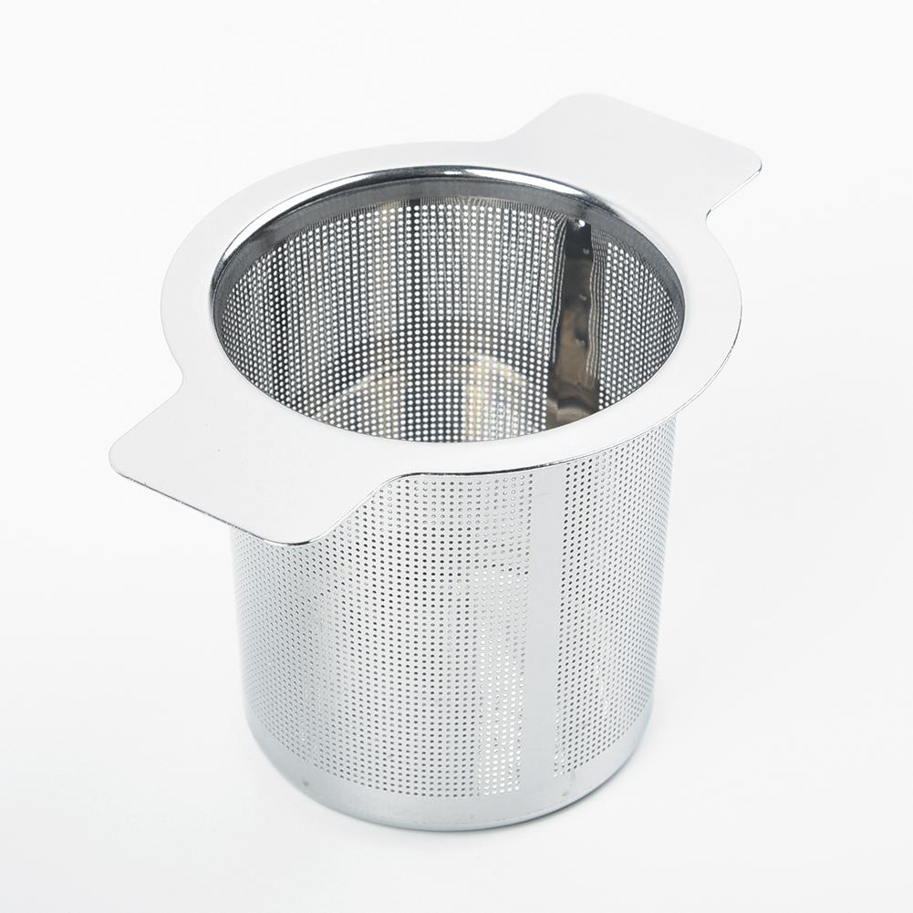 Strainer Dual-Ear Mesh Tea Coffee Infuser Fine Stainless Steel Filters 60x54mm