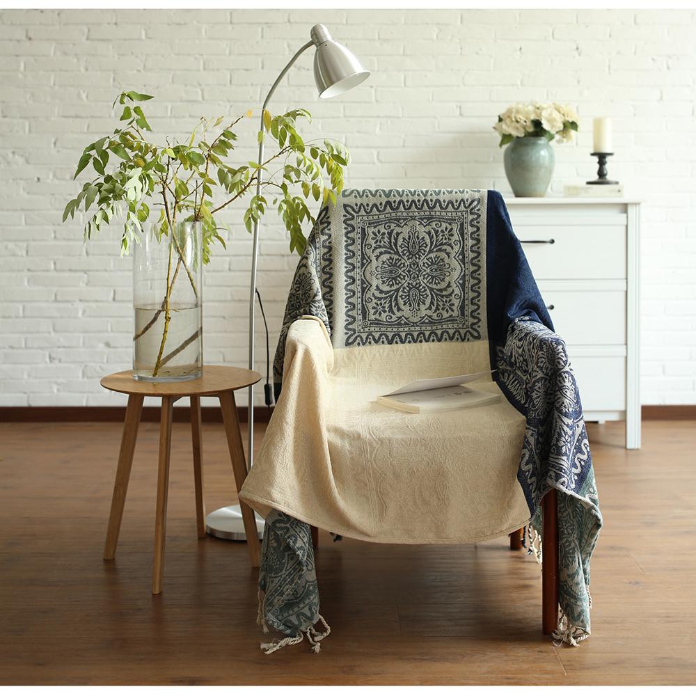 Multi-purpose Bohemian Plaid Blanket for Sofa Bed Cover Chic Decorative Blanket Boho Bedspread Sofa Cover Outdoor Picnic Blanket