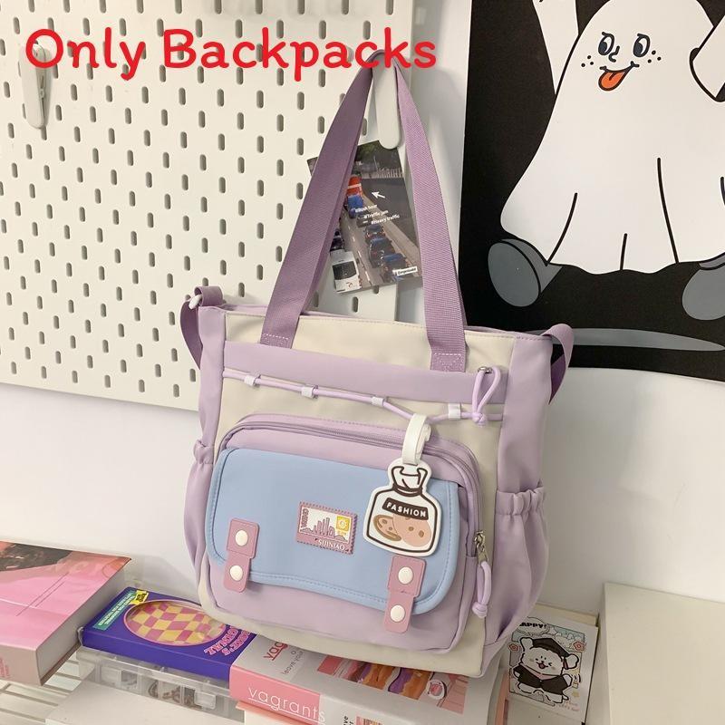 Fashion Color Collision Large Capacity Student Backpack For School Travel And