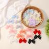 2Pcs/Set Pearl Bows Hair Clips Cute Sweet Girls Side Clip Solid Color Hairpin Handmade with Bow Hair Accessories Headdress Gifts
