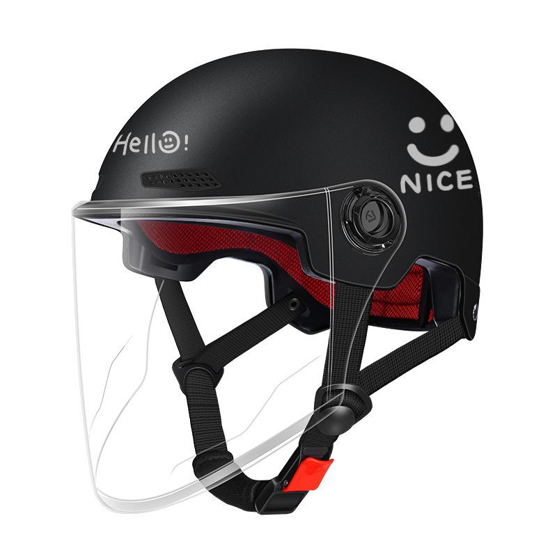Cycling Helmet, Electric Vehicle Women's New National Standard Summer Sun Protection Motorcycle Men's Safety Helmet Summer Four Seasons Half Helmet