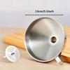 Stainless Steel Funnel, With Detachable Filter, Used For Cooking Oil And Conveying Liquid And Powder, Metal Kitchen Funnel