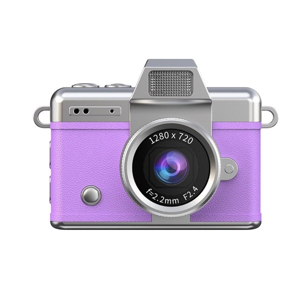 Retro Style Mini CCD Camera Flashlight Multiple Filters Digital Camera Flip Screen HD Resolution Keychain Camera