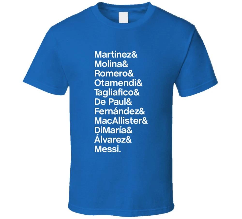 Lionel Messi Argentina World Cup Lineup 2022 T Shirt S