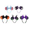 Halloween Headband Skull Hair Hoop Mouse Ears Sequins Hair Bow Party Headpiece Hairband Party Cosplay Costume Photo Prop