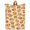 Capybara Nap Blanket Sofa Blanket Cute Thermal Bed Blanket Camping Soft Blanket Bedding