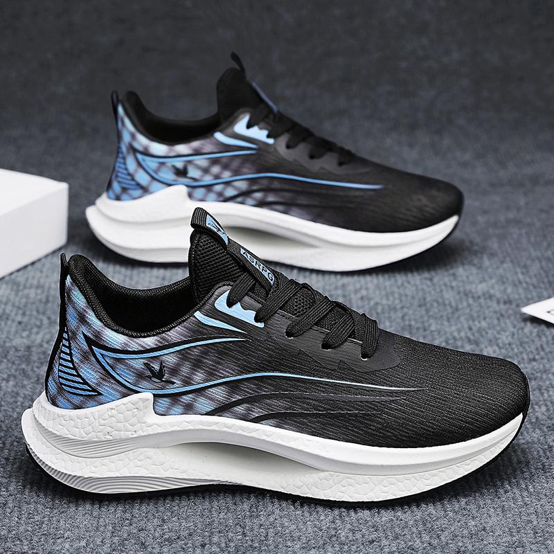 Fashion Men's Breathable Mesh Sports Shoes Summer Non-slip Soft-sole Outdoor Casual Running Shoes Student Light Sneakers Walking Shoes