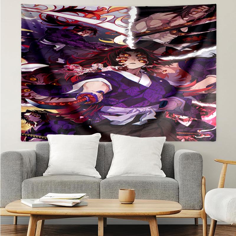 1PC Anime Samurai Warrior Battle Scene K-pop Music Group Tapestry Accessories for Bedroom,Livingroom, Dormitory Room Wall Decor Fan Birthday Gifts