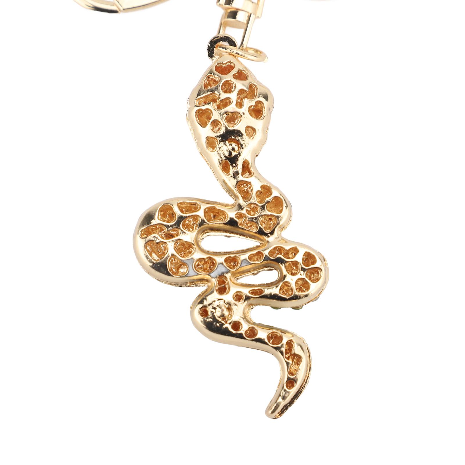 Милый брелок в виде змеи, брелок со стразами, подвеска в виде змеи, держатель для ключей для женщин и девушек, зеленый