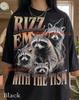 Rizz 'Em With The Tism Raccoon Trash Panda Comfort Colors® Tshirt, Funny Animal Meme Wildlife Nature Lightning Vintage Bootleg Tee
