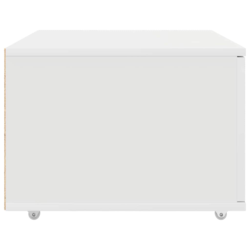 Weißer Schubladenschrank mit Rädern 55 x 45 x 31 cm