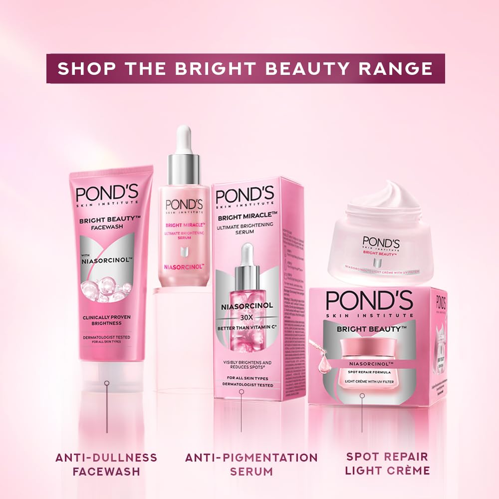 Pond's Bright Beauty Light Cream with UV Filter | Niasorcinol | 50g