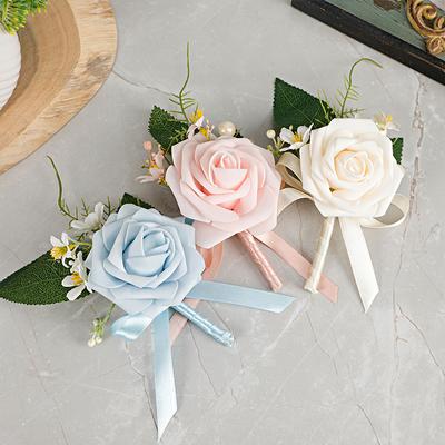 Moda Yaka Çiçeği Gelin Nedime Korsaj Çiçek İğneleri Damat Erkek Kadın Erkekler İçin İlik Düğün Aksesuarları