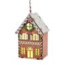 NUCHI Luminous Wooden Christmas Tree Ornaments - Small House Pendant Decorations